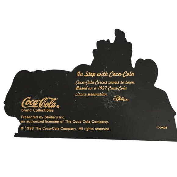 Sheilas Coca-Cola Circus Parade Elephants 1998 Wooden Plaque Collectible Decorat - Picture 5 of 5